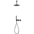 Conjunto Ducha Termostático Empotrado Breda Negro Gun Metal - Shower Set