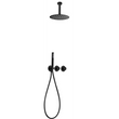 Conjunto Ducha Termostático Empotrado Breda Negro Mate - Shower Set