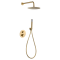 Thermostatic Shower Set Concealed Genoa Brushed Gold | IMEX - Shower Set