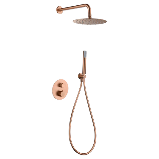 Thermostatic Shower Set Concealed Genoa Rose Gold | IMEX - Shower Set