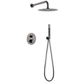 Thermostatic Shower Set Concealed Monza Black Gun | IMEX - Shower Set