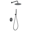 Thermostatic Shower Set Concealed Naples Black Gun | IMEX - Shower Set