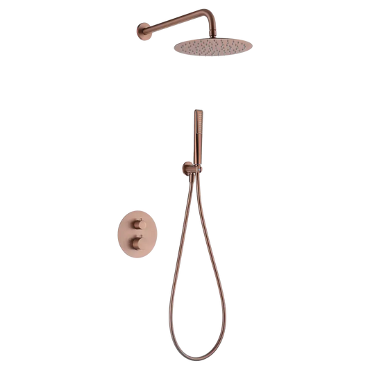 Thermostatic Shower Set Concealed Naples Brushed | IMEX - Shower Set