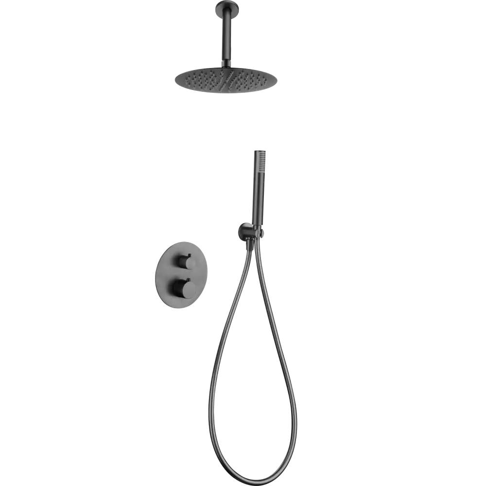 Thermostatic Shower Set Concealed Piamonte Bla | IMEX - Shower Set