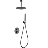 Conjunto Ducha Termostático Empotrado Salerno Negro Gun Metal - Shower Set