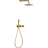 Conjunto Ducha Termostático Empotrado Tíbet Oro Cepillado - Shower Set