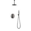 Thermostatic Shower Set Concealed Tívoli Black Gun | IMEX - Shower Set