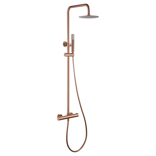 Thermostatic Shower Set Genoa Brushed Rose Gold | IMEX - Shower Set
