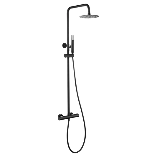Thermostatic Shower Set Genoa Matte Black | IMEX - Shower Set