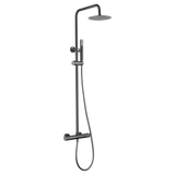 Thermostatic Shower Set Line Black Gun Metal | IMEX - Shower Set