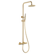Thermostatic Shower Set Line Brushed Gold | IMEX - Shower Set