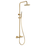 Thermostatic Shower Set Line Brushed Gold | IMEX - Shower Set
