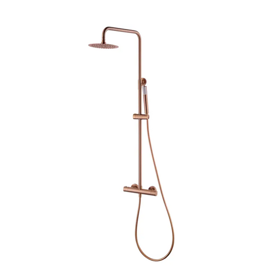 Thermostatic Shower Set Monza Brushed Rose Gold | IMEX - Shower Set