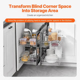 Tier Corner Pull Out Organizer 4 Shelf Kitchen Cabinet Organizer