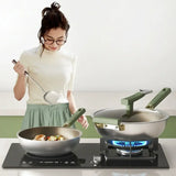 Titanium Non Stick Cast Glass Lid Frying Pan - 32cm - Cookware set