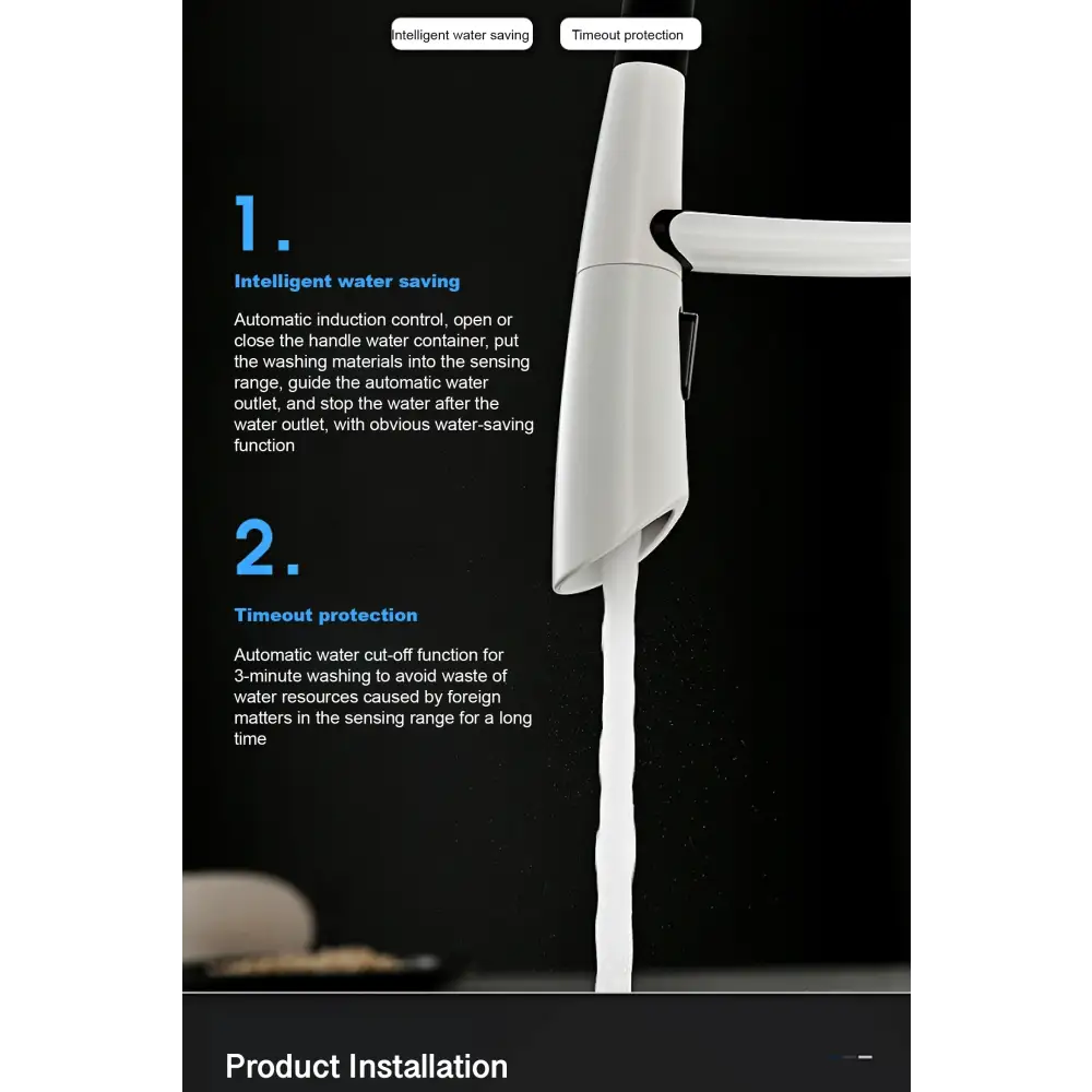 Touch Switch Cold Hot Dual Control Magnetic Sink Faucet - Kitchen Faucets