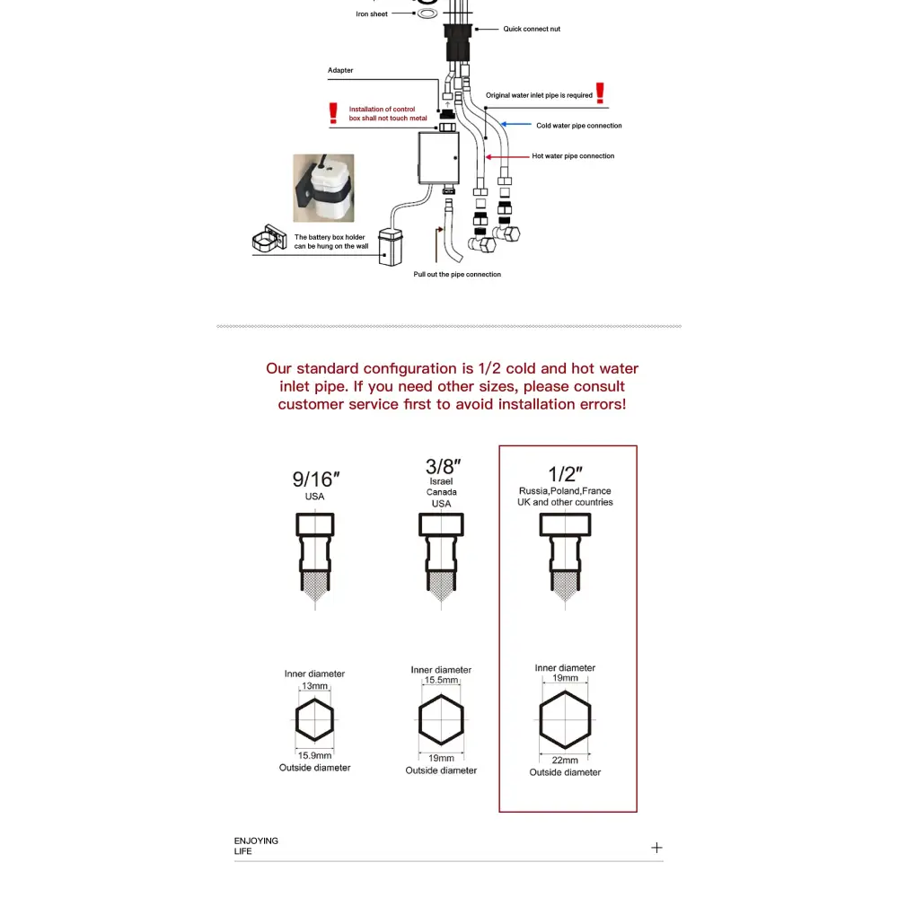 Touch Switch Cold Hot Dual Control Magnetic Sink Faucet - Kitchen Faucets