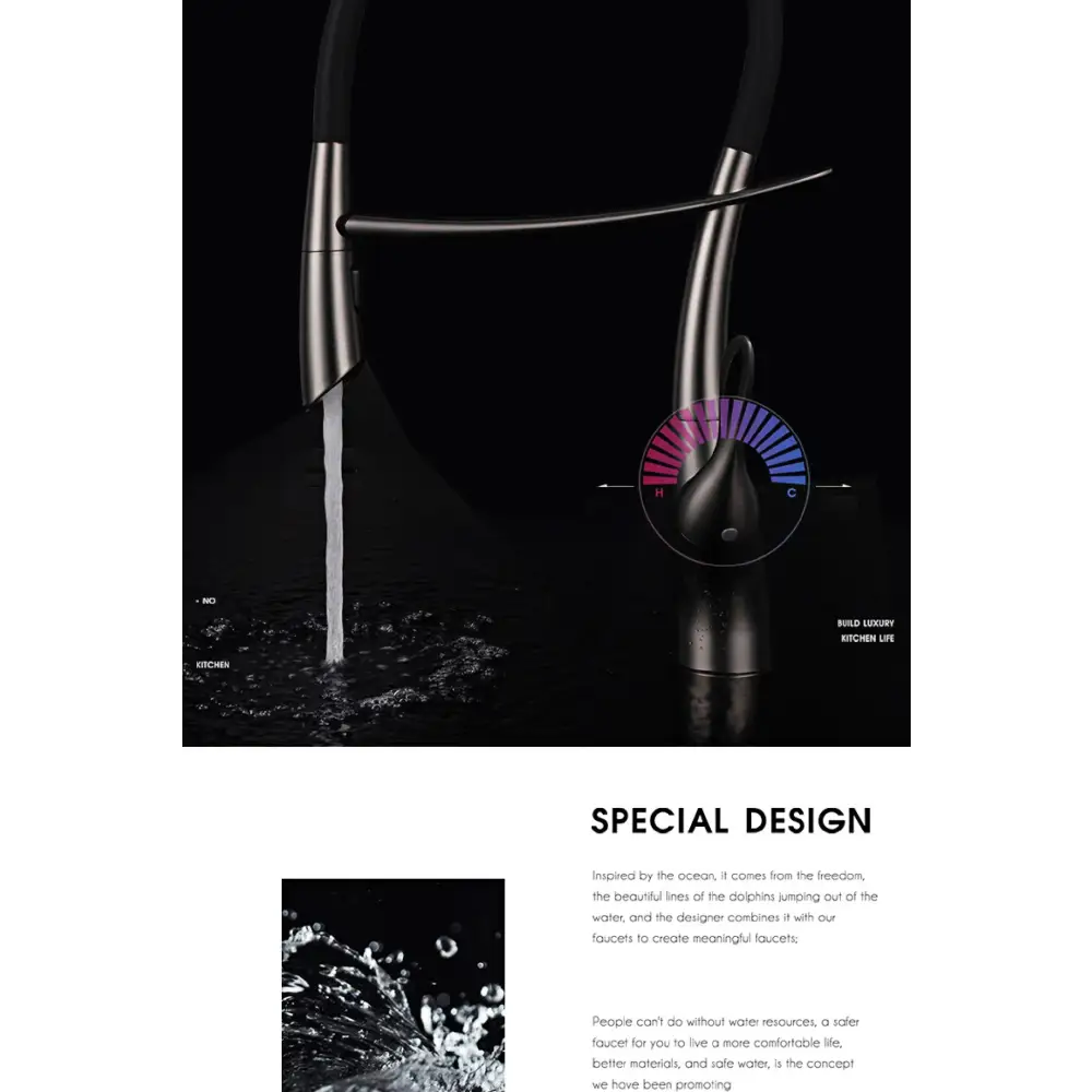 Touch Switch Cold Hot Dual Control Magnetic Sink Faucet - Kitchen Faucets