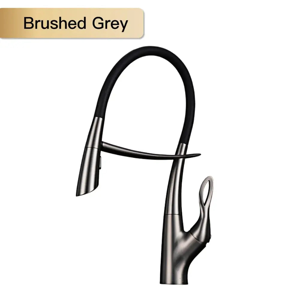 Touch Switch Cold Hot Dual Control Magnetic Sink Faucet - Brushed Grey / G9/16 - Kitchen Faucets