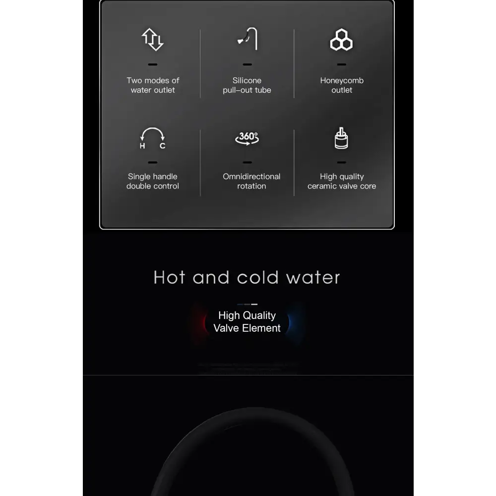 Touch Switch Cold Hot Dual Control Magnetic Sink Faucet - Kitchen Faucets