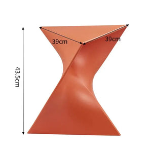 Triangular Modern Art Minimalist Side Tea Table - Orange - Multifunctional coffee table