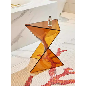 Triangular Modern Art Minimalist Side Tea Table - Yellow - Multifunctional coffee table