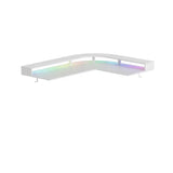 Triple Motor L-Shaped Standing Desk with Ambient Light & - Desk