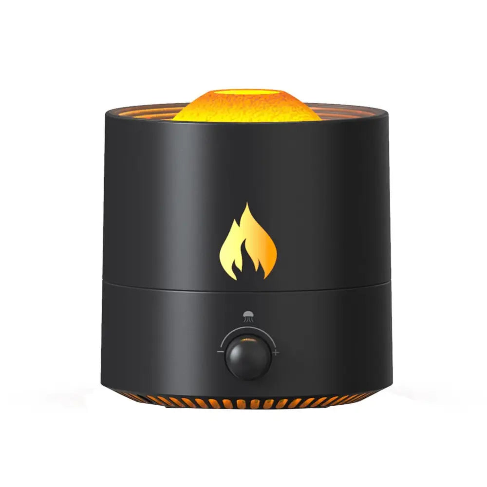 Ultrasonic Aroma Flame Color Diffuser - Black / Australia - Diffuser
