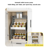 Up Down Pull Down Storage Spice Racks Wall Cabinet - Kitchen Essentials