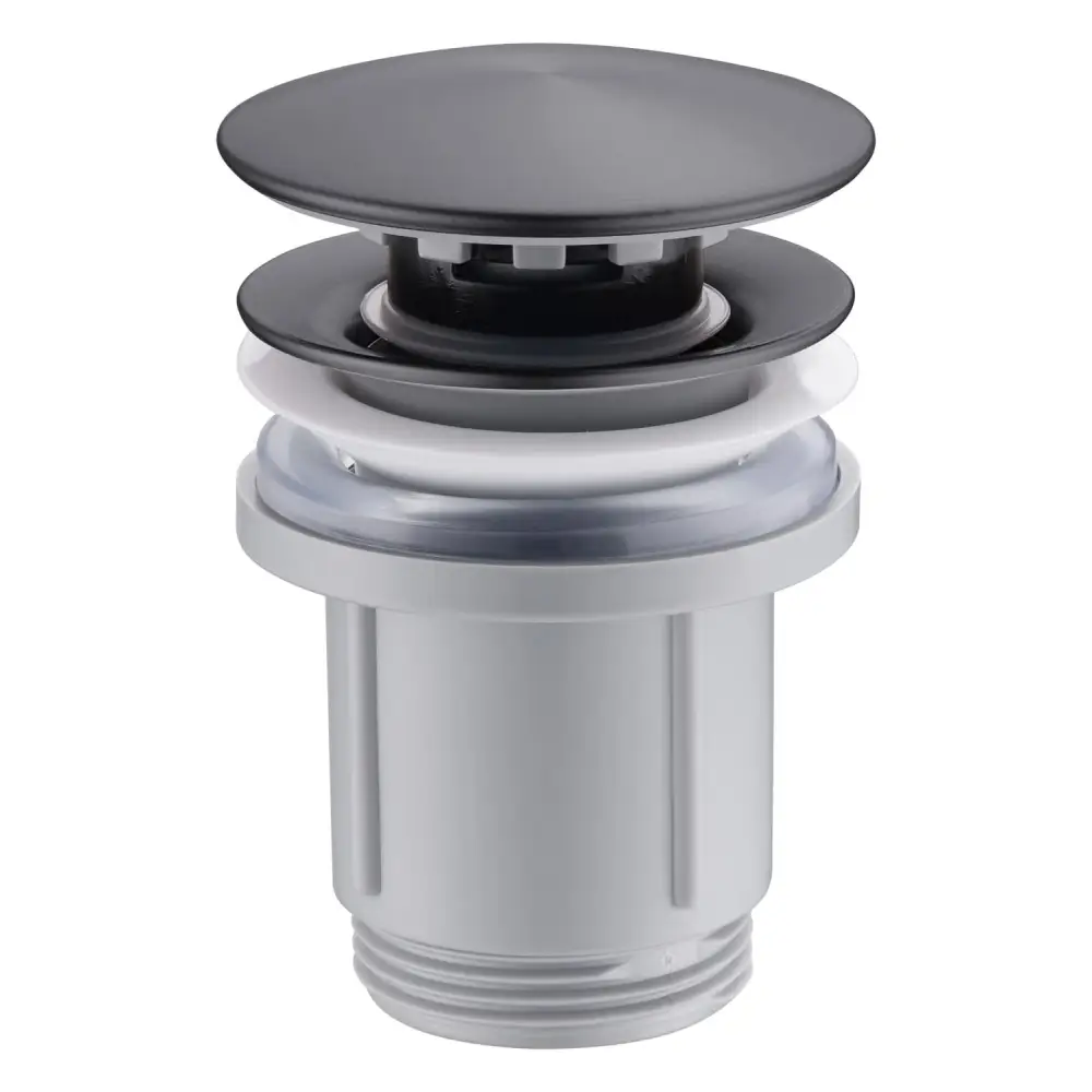 Black gun metal click clack PVC bathroom valve by IMEX