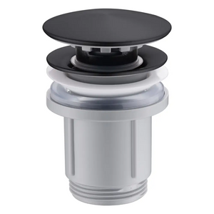 Matte Black Click Clack Valve for Modern Bathrooms, main product view