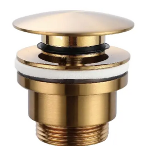 Brushed Gold Click-Clack Valve for Modern Bathrooms, main product view