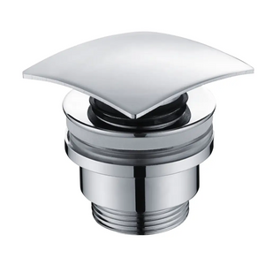 Square Chrome Click-Clack Valve Modern Bathroom, main product view
