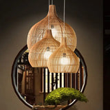 Vintage Rattan Hand-Woven Pendant Lamp - Rattan Lamp