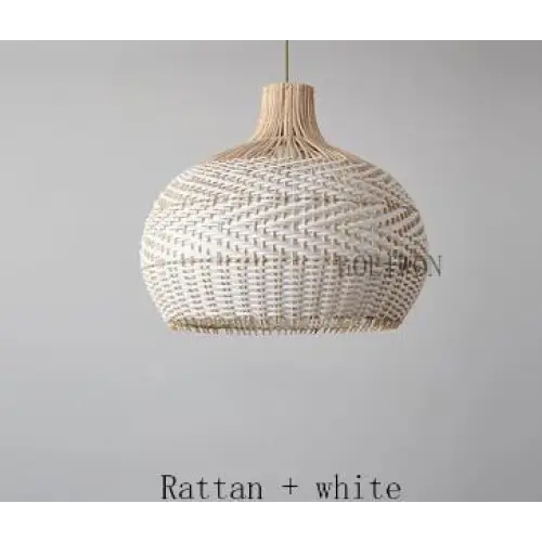 Vintage Rattan Hand-Woven Pendant Lamp - C / 30cm - Rattan Lamp