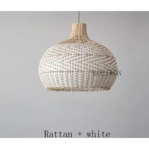 Vintage Rattan Hand-Woven Pendant Lamp - C / 30cm - Rattan Lamp