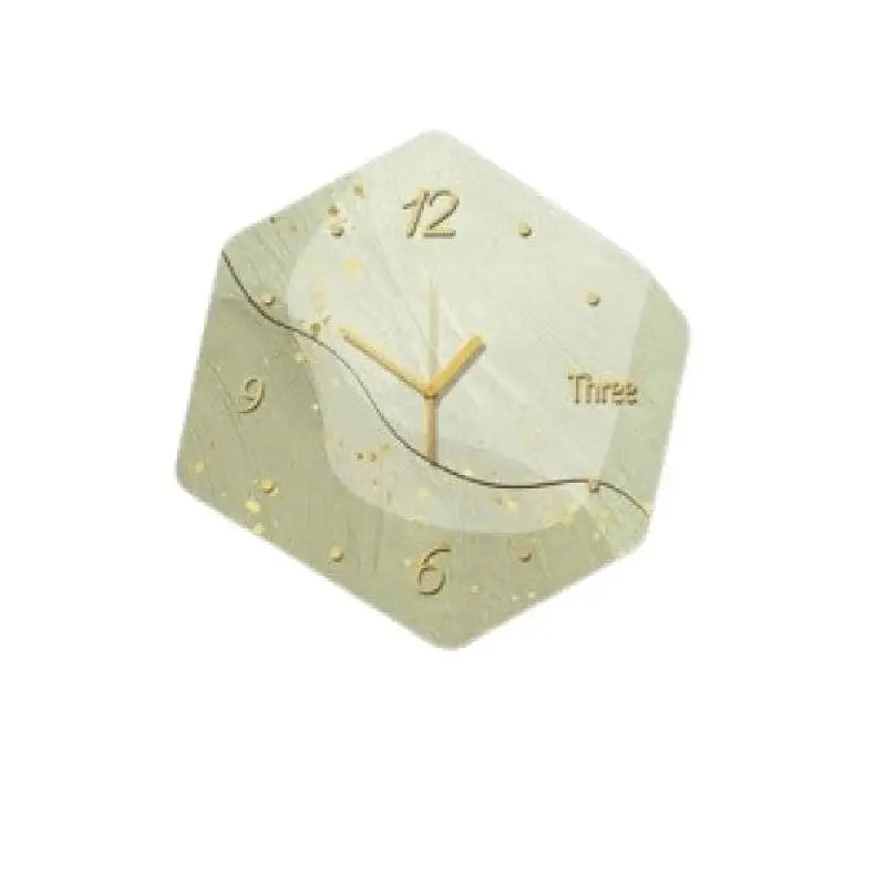 Wall Clock Luminous Abstract Modern Geometric Style - Green regular model / 16 inches - Wall Clocks