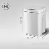 Waterproof Automatic Sensor Smart Trash - 14L-White / Battery Style - HOME TECH GADGETS