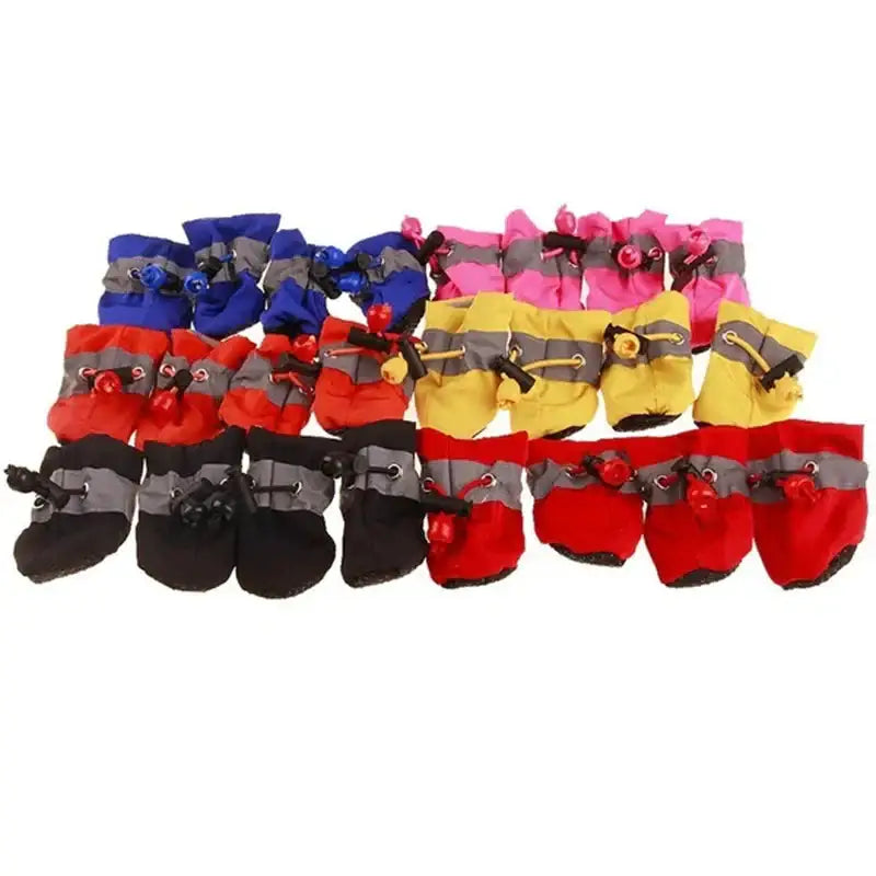 Waterproof Pet Shoes Non-Slip Rain Boots 4 units - Waterproof Shoes