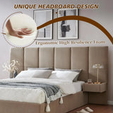 Wide Hotel Headboard Upholstered Lift Storage Bed Frame - Queen - Home