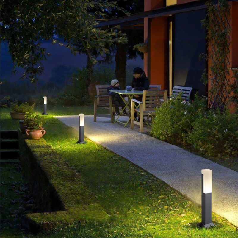 Luz de césped de pilar de aluminio impermeable al aire libre