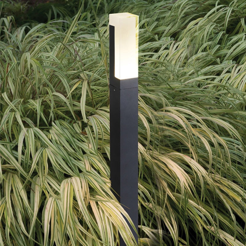 Luz de césped de pilar de aluminio impermeable al aire libre