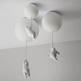 Lámpara de dibujos animados LED con luces de techo de oso moderno