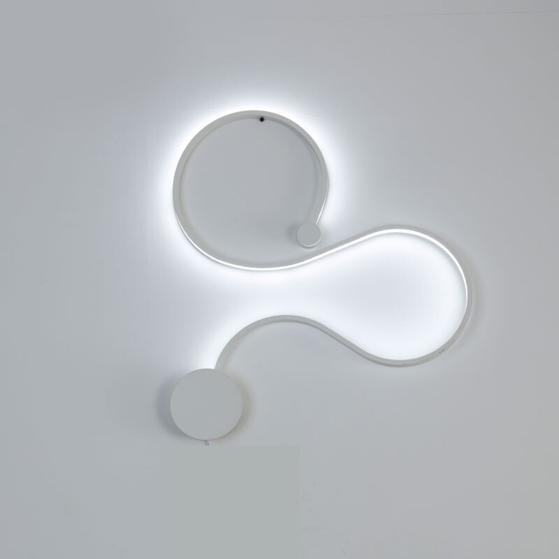 Modernas lámparas de pared LED RGB en blanco y negro