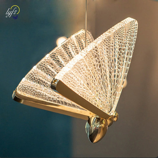 Lámpara colgante con luces colgantes de mariposa