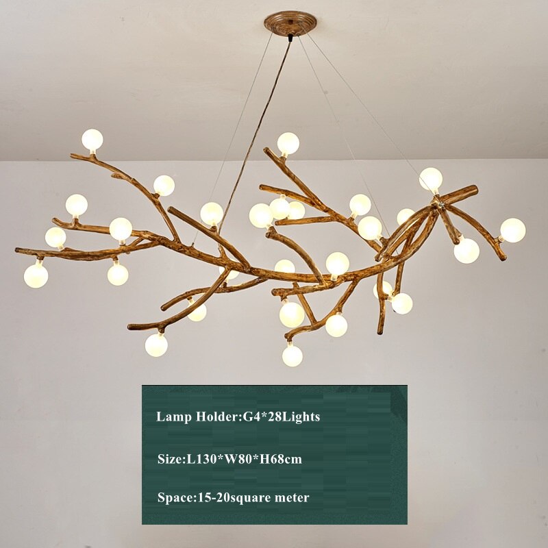Rama de árbol de araña LED retro nórdica