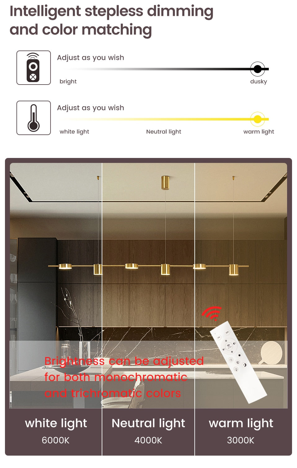 Lámpara colgante de araña de techo LED moderna